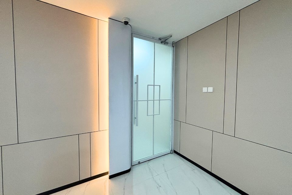 Swing Door With Custom Lattice